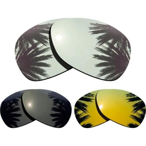 Silver+Black+24K Gold Mirrored Coating) 3-Pairs Polarized Replacement Lenses for Crosshair 2012 100% UVA & UVB Protection