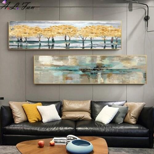Modern abstract print on long canvas painting posters and prints for living room decoration home frameless wall art