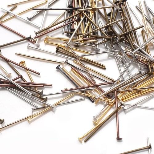 T-shape Beading Metal Needle DIY Crafts Jewelry Findings 20/24/30mm Alloy Beads For Bracelets Earring Handmade Charms Needlework