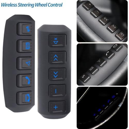 2PCS Universal Car Steering Wheel Remote Control Controller 10Key Music Wireless DVD GPS Navigation Radio Remote Control Buttons