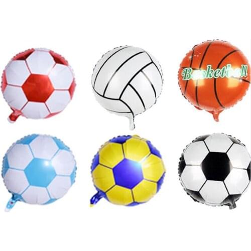 2PCS 18inch Football Basketball Styling Foil Balloons Birthday Baby Shower Childrens Day Decoration Supplies Childrens Gifts