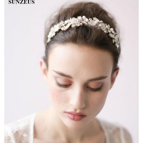 Pearls Beaded Bridal Hair Belt High Quality Hand-made Headband Hair Sash Wedding Accessory SQ0194