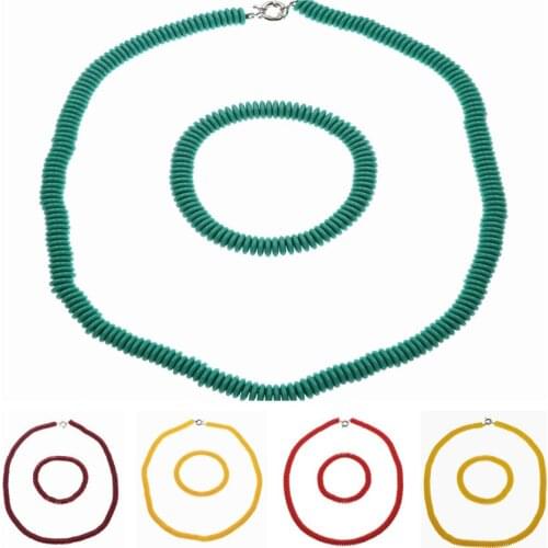 New Dubai Jewelry Set Necklace Bracelet for Women Wedding African Beads Bridal Faux Ambers Resin Brides Party Prom Jewellery B44