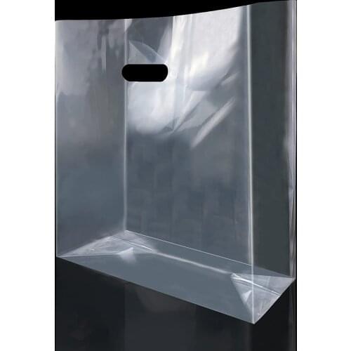 1pcs Clear Plastic Bag With Die Cut Handle Bag Merchandise Bags for Retail Gifts Trade Showcrafts artwork books clothing toys