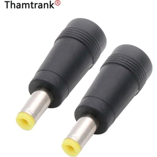 10pcs DC 5517 Power Plug 5.5X2.1mm DC Power Female Plug Jack socket to Male Plug Adapter 5.5x1.7mm Laptop travel connector