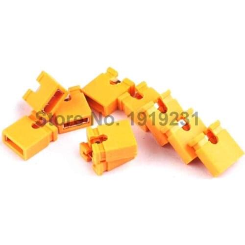 200PCS 2.54mm Standard Circuit Board Jumper Cap Shunts Yellow Short Circuit Cap