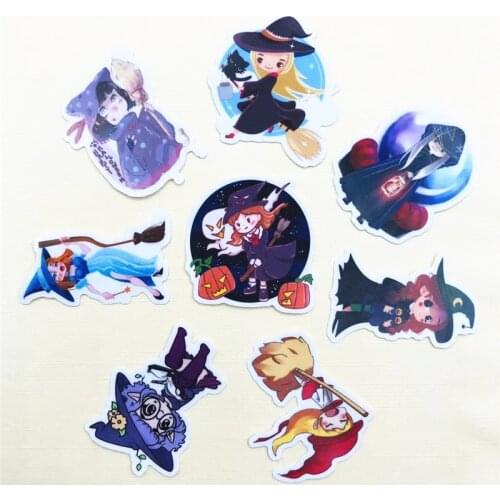 30 cute cartoon witch scrapbook stickers