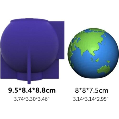 3D Globe Epoxy Resin Mold Candle Plaster Silicone Mould DIY Crafts Desktop Ornaments Casting Tool