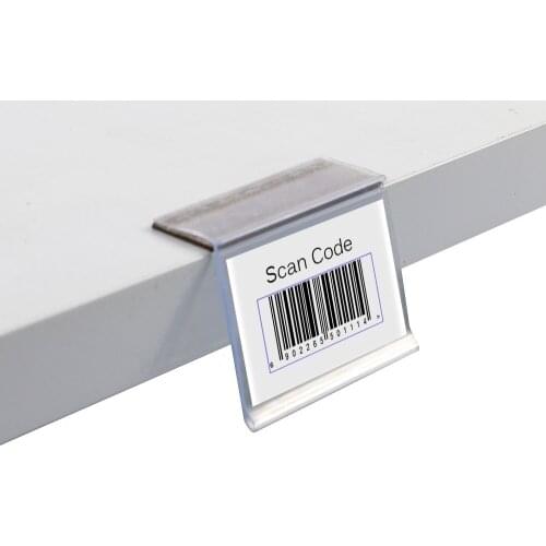 L Shape Acrylic Sign Holder with Magnetic Strip