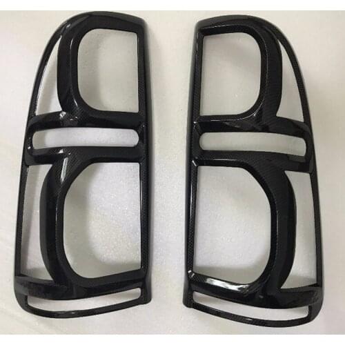 For Toyota Hilux Accessories ABS Black Carbon Fiber Rear Lamp Cover Tail Light For toyota Hilux Vigo 2011 2012 2013 2014