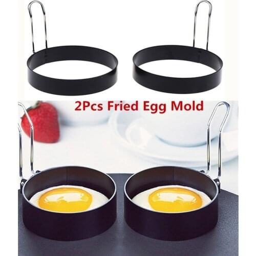 Nonstick Fried Egg Mold with Handle Round Pancake Molds Eggs Frying Mould
