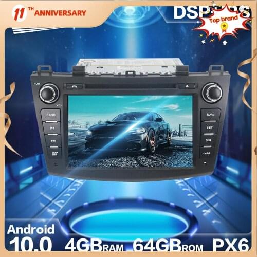 Android 10.0 4GB+64GB Car Radio Player GPS Navigation DSP For Mazda 3 2009 - 2012 Car Auto Stereo HD Multimedia No DVD Headunit