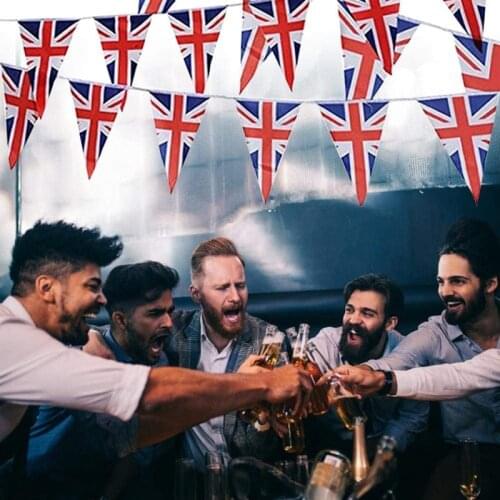 8/10 Meters Union Jack Flag Banners String United Kingdom UK British Union Flag Bunting Banner Garlands Party Decoration