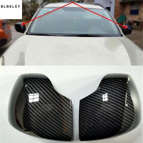 Free shipping 2pcs/lot ABS Carbon fiber grain rear fog lamps decoration cover for 2011-2017 Subaru Outback car accessories