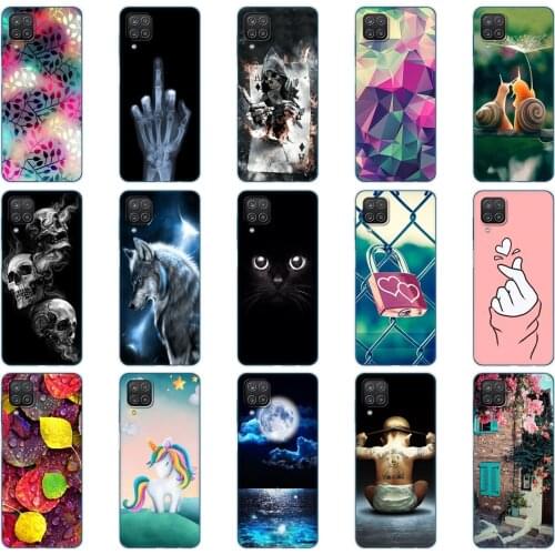 For Samsung A12 Case Soft Silicon Tpu Back Phone Cover For Samsung Galaxy A12 GalaxyA12 A 12 SM-A125F a125 Bumper 6.5inch Cat