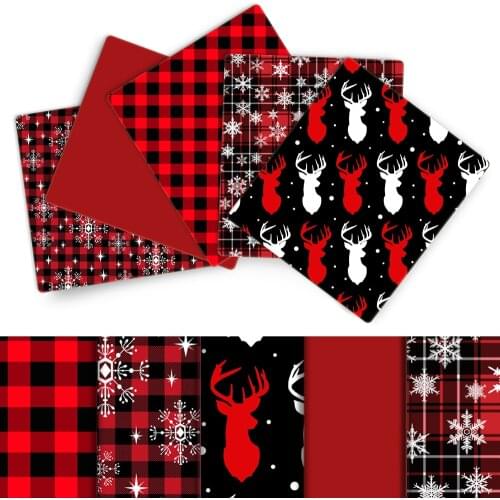 David accessories 50*145cm 5pcs/set Halloween Christmas Polyester Cotton Fabric Set Home Textile Sewing Quilting Fabric,1Yc12277