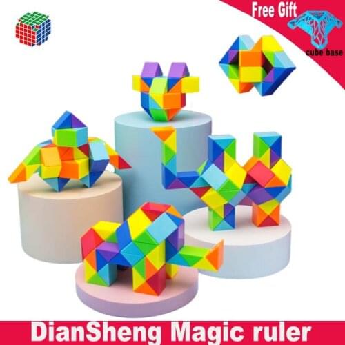 DianSheng Magic ruler 24 36 48 60 72 Segments Magic Cubes Diy Elastic Changed Popular Twist Transformable Kid Puzzle Toy