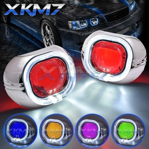 Devil Eyes Bi-xenon HID Projector H1 Lens LED Square Angel Eyes Headlight Lenses 3.0 For H7 H4 Car Lights Accessories Tuning DIY