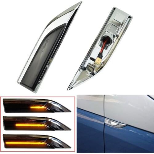 For VW Transporter T6 Multivan Caddy MK4 2015-2019 LED Dynamic Side Marker Turn Signal Light Sequential Repeater Lamp