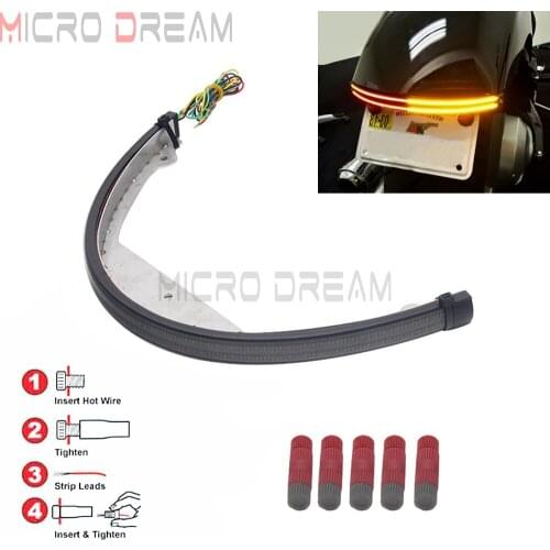 Tail Tidy Fender Eliminator Red/Amber LED Turn Signal Kit Flowing Sequential Led Taillight Dual Light for Suzuki Boulevard M109R