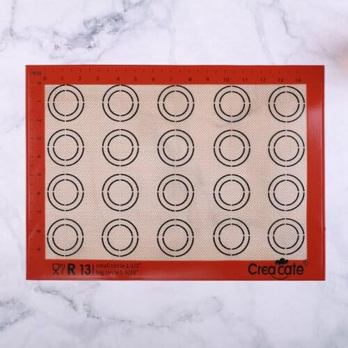 16.5x11.8inch macaron mat macaroon rug 20 circles indents silicone glassfiber Macaron Baking Sheet