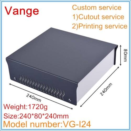 1pcs/lot access control project metal cases 240*80*240mm iron instrument housing diy box chassis for electronics PCB design