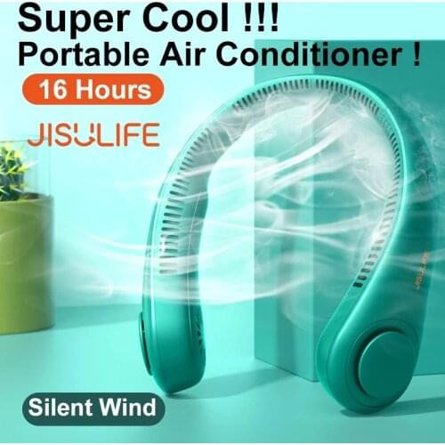 Mini Neck Fan Portable Bladeless USB Rechargeable Mute Sports Fans for Outdoor Ventilador Portatil Cooling Work Fishing