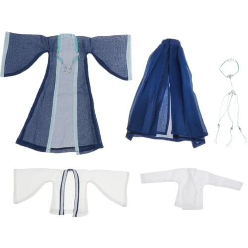 1/6 Men Antiquity Clothing Set Blue for 12in Doll Figure