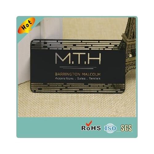 Custom Aluminum/ Stainless Steel Black Metal Business Card with Round Edge