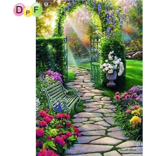 DPF New Diamond embroidery garden diy Diamond Painting Cross Stitch rhinestone Needlework diamond Mosaic kit home decor crafts