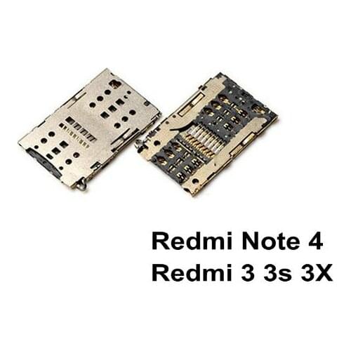 New SIM Card Reader Connector Junctor Socket Holder Slot for Xiaomi Redmi Note 4 / Redmi 3 3S 3X Replacement Parts