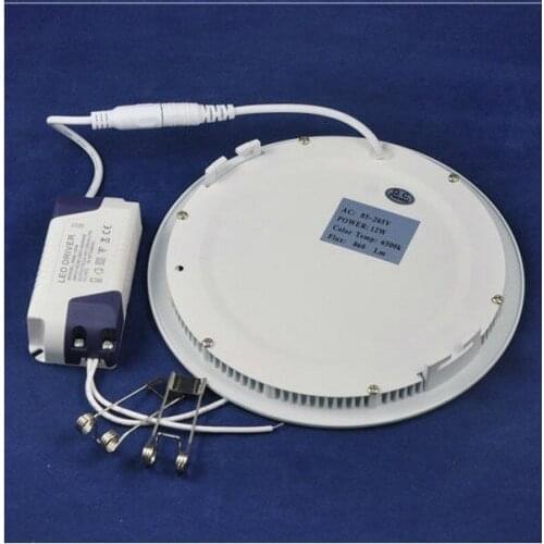 New Ultra thin design 6 inch 9W LED ceiling recessed downlight / round panel light, 130mm hole free shipping