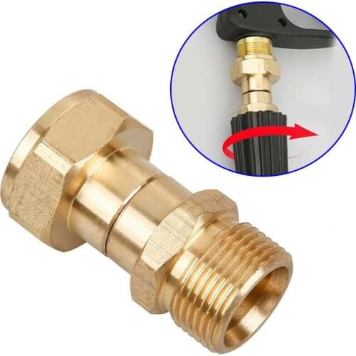 Newly High Quality Washer Swivel Joint Kink Free Connector Hose Fitting Garden Accessories M22 14mm