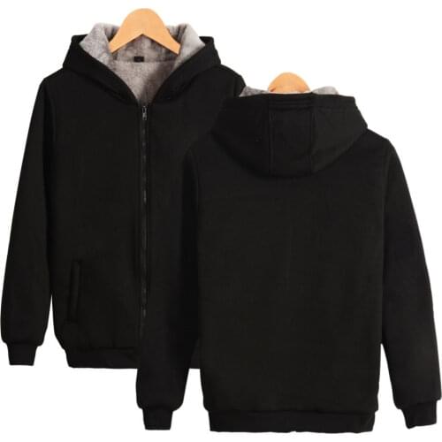 Solid Color Winter hoodie fleece warm Jacket thicken coat casual long sleeve hoodies sweatshirt women men streetwear clothes