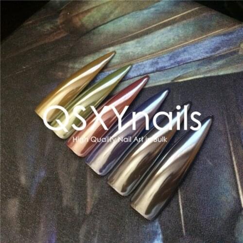 WHOLESALE 50g Black Silver Powder Chrome Mirror Powder Pigment Nail Glitters Shiny Effect for Nail Art Gel Nail Polish Manicure