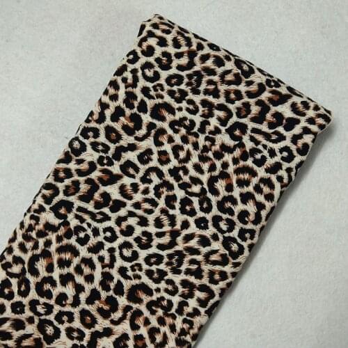 One Meter Sexy Brown Leopard Stripe Rayon Fabric Viscose Fabric Patchwork Soft Smooth Fabric For Shirt Baby Cloth Dress pajamas