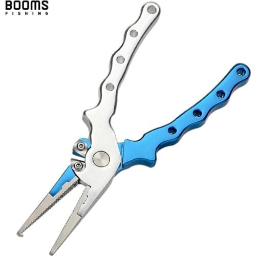 Booms Fishing X05 Small Size Fishing Pliers 16cm Side Cutters with Coil Lanyard