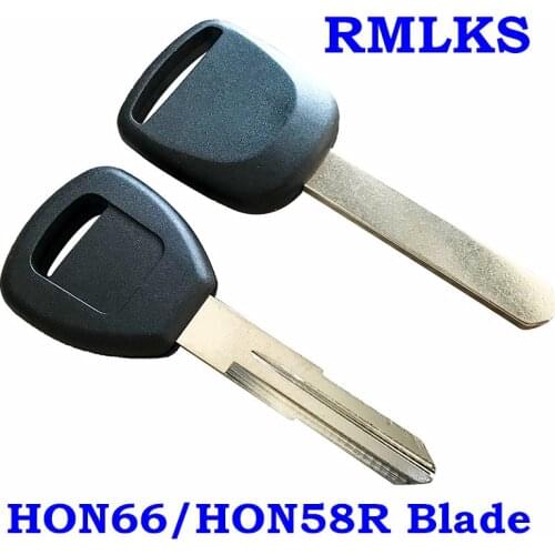 RMLKS Transponder Key Blank HON66 Blade Chip Key Shell For Car Key Cover HON58R Blade Remote Key Fob
