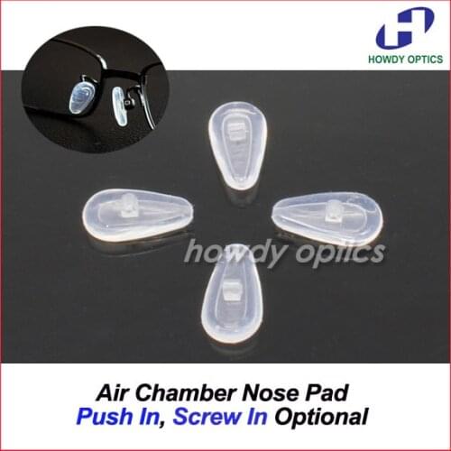 Retail Wholesale 100pcs 500pcs 2000pcs pack Optional Eyeglasses Silicone Air Chamber nose pads Super Light & Soft Free Shipping