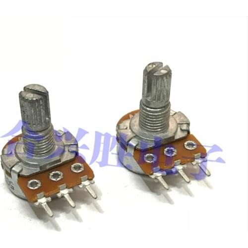 RV16 single channel A10K / B10K power amplifier volume potentiometer Flower shaft length 15mm