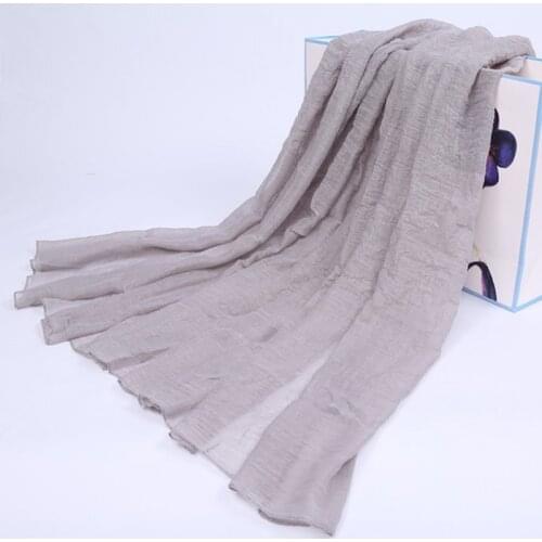 Candy Colored Cotton Linen Scarf 180*55cm Solid Color Soft Long Scarves Shawls Monochrome Silk New Linen Women Gift Scarf