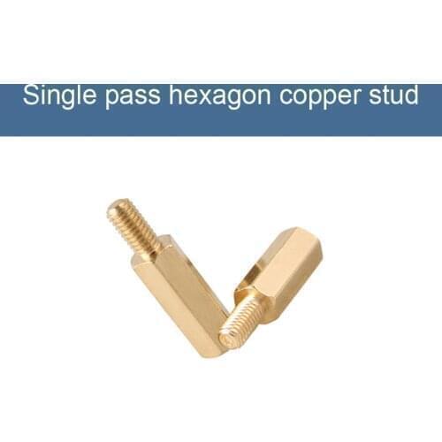 Single head hexagonal copper column single-way nut column isolation column screw cap M2 100PCS/LOT