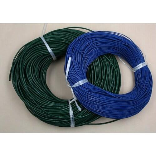 1Meter 1.5mm Round Real Leather Jewelry Cord Red/Brown/Black/Purple Beading Cords For Necklace Bracelet DIY Jewelry Findings