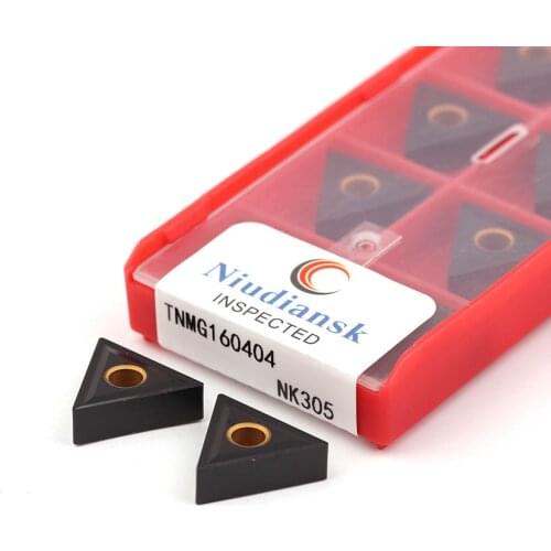 10Pcs TNMG160404 NK305 TNMG160408 CNC Machining Cast Iron Turning Tools Lathe Use Carbide Insert Triangle Full Peripheral Groove