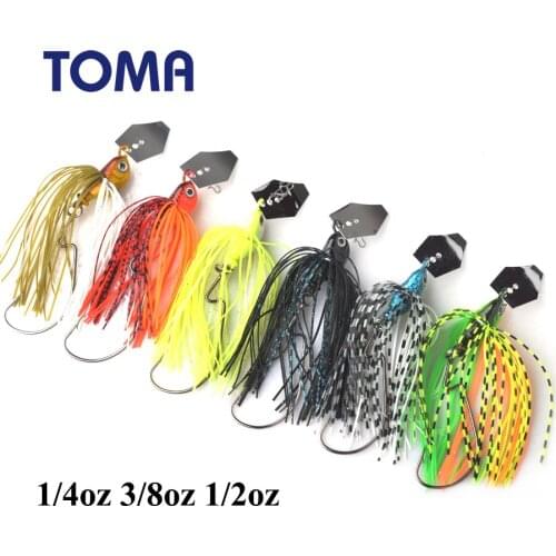 TOMA 3PCS/lot Spinner Metal Fishing Lures Hard Bait Spoon 1/4oz 3/8oz 1/2oz Cheater Swimbaits Spinnerbait Fresh Salt Water