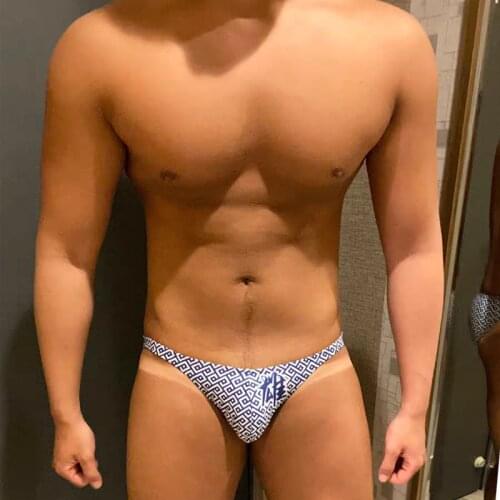 Narrow side tight low waist sexy swimwear 2021 new men beach board bikini men swimming pool party swim trunk briefs swimsuits