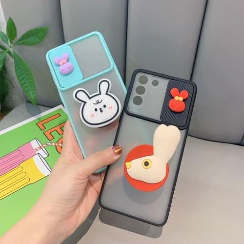 Camera Lens Protect Phone Case For Huawei Y9A P Smart 2021 Y7A P40 P30Pro Cartoon Stand Holder Cover for huawei p smart 2021 y9a