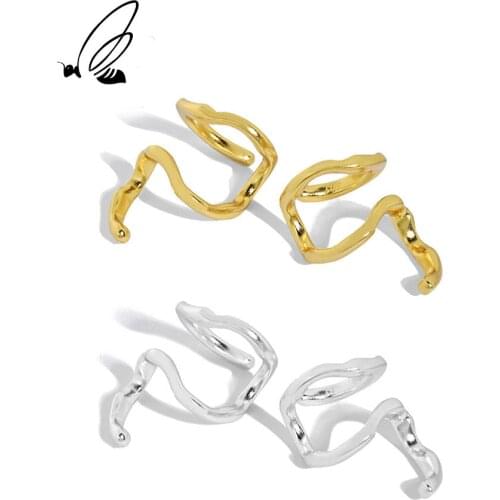 SSTEEL 925 Sterling Silver Simple Cuff Earing Minimalist INS Style Clip Earrings Gifts For Women 2021 Trend Accessories Jewelry