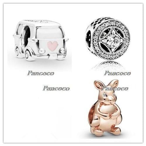 925 Sterling Silver Charm Rose Gold Sweet Kangaroo Charm Beads Fit Women Pandora Bracelet & Necklace Diy Jewelry