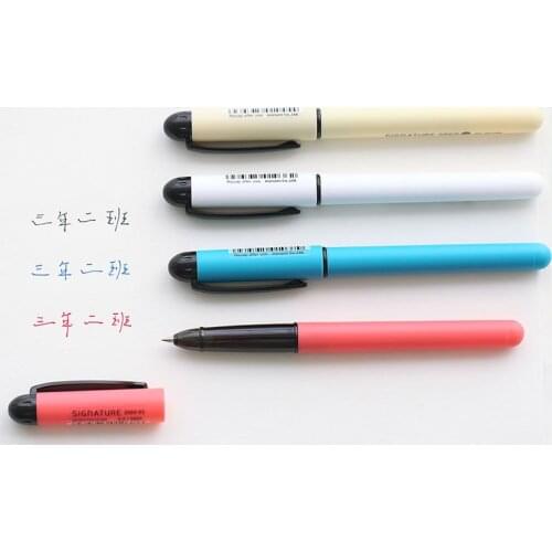 1 PC Plastic Shell 0.5mm Ballpoint Assorted Ink Retractable Liquid Gel Pen for Office School Stationery Supply